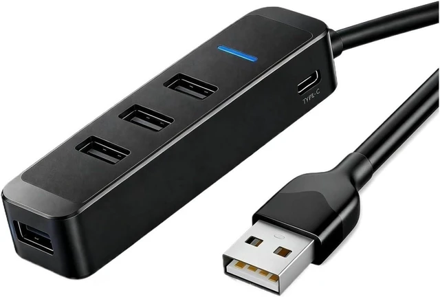 Main image of 4 Port USB 2.0 Hub 5V 2A Powered Splitter