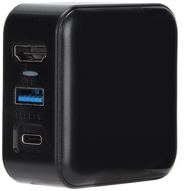 Alt view image 5 of 7 - Aurikall USB C Charger Adapter with HD Multimedia Interface and USB 3.0 Hub, 39W PD Fast Charging Dock Compatible with, Supports 4K Video Output, Foldable Plug (US standard + UK standard adapter)