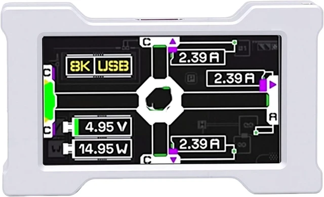 Main image of Fabater 8K USB C Hub Docking Station with IPS Full Color Screen (Silver)