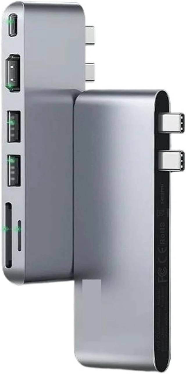 Alt view image 3 of 3 - USB-C HUB 6-in-2 Ty/pe-C to 4K HDMI 3 USB3.0