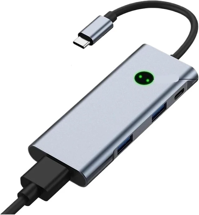 Alt view image 2 of 3 - 7-in-1 USB C Hub 4K60Hz HDTV On/e-Tap Screen