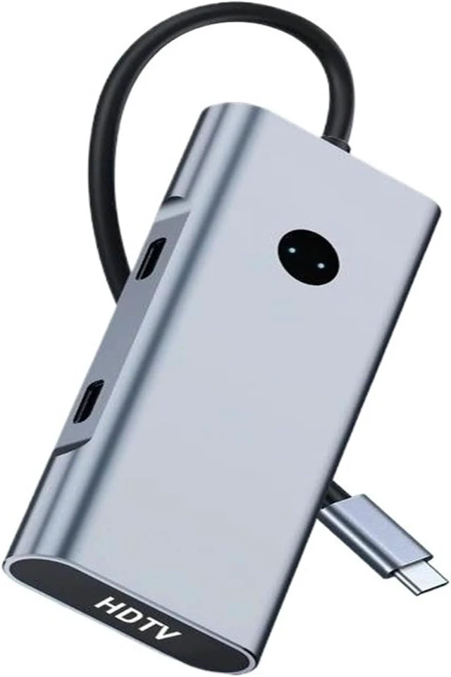 Alt view image 3 of 3 - 7-in-1 USB C Hub 4K60Hz HDTV On/e-Tap Screen