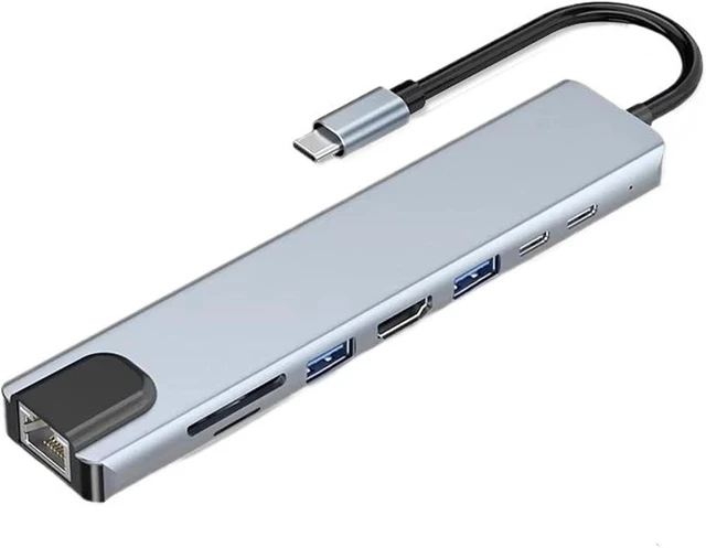 Main image of USB C Hub 8 in 1 Ty/pe to 4K HDMI-Compatible Adapter