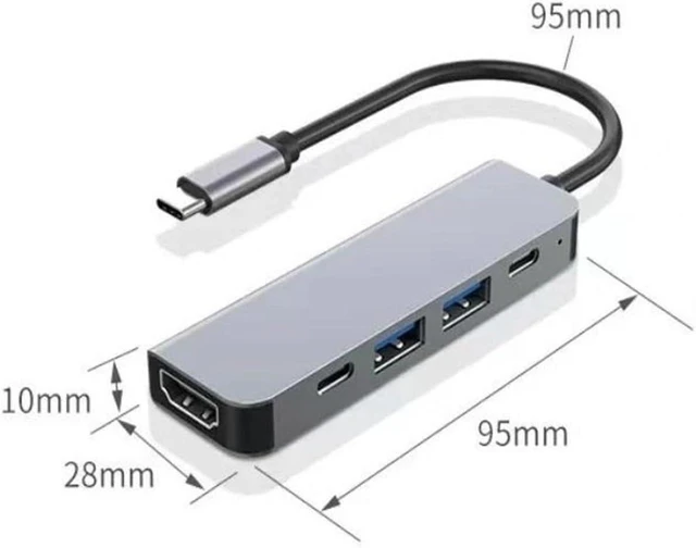 Alt view image 3 of 3 - USB C Hub to 4K HDMI-Com/patible 3.0 2. T/y/pe PD(7-in-1)