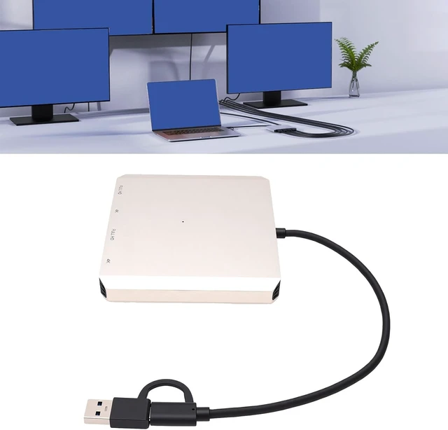 Alt view image 3 of 7 - Zunate USB C Docking Station 4 in 1, 4K 30Hz HD Multimedia Hub for PC