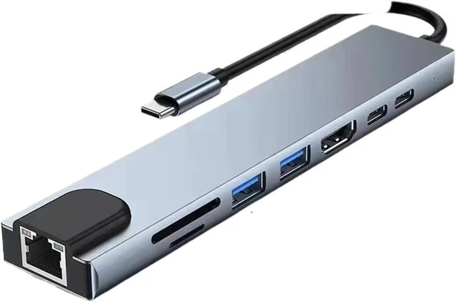 Alt view image 2 of 3 - USB 8 in 1 Type C 3. to 4K HDTV Hub Adapter