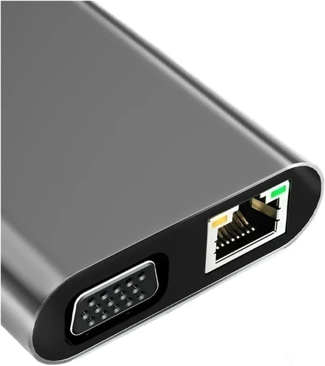 Alt view image 3 of 3 - 11 Ports USB C HUB Docking Station RJ45 Adapter