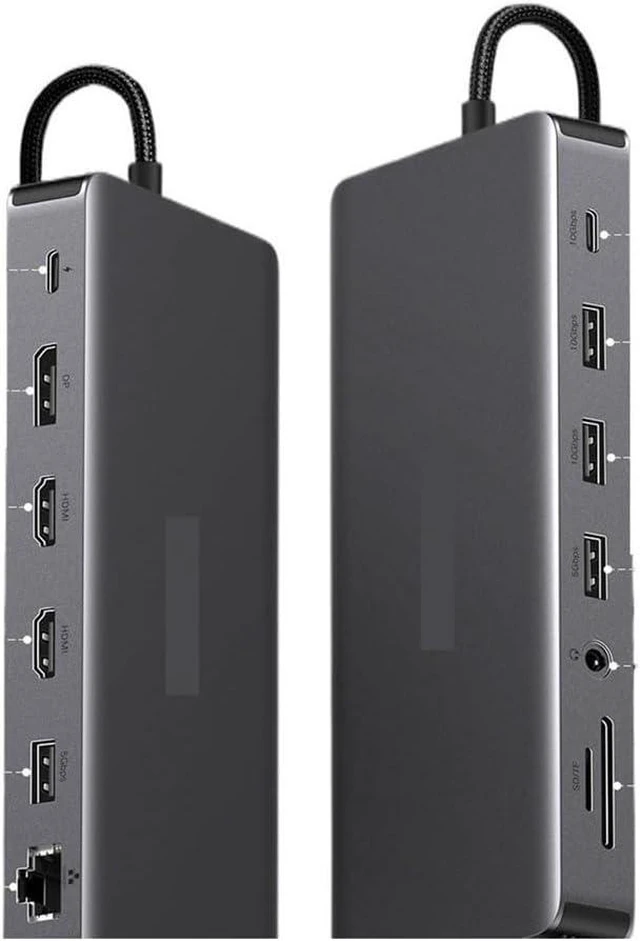Alt view image 3 of 4 - 13-in-1 USB HUB Triple Display T/y/pe-C to 4K60Hz DP