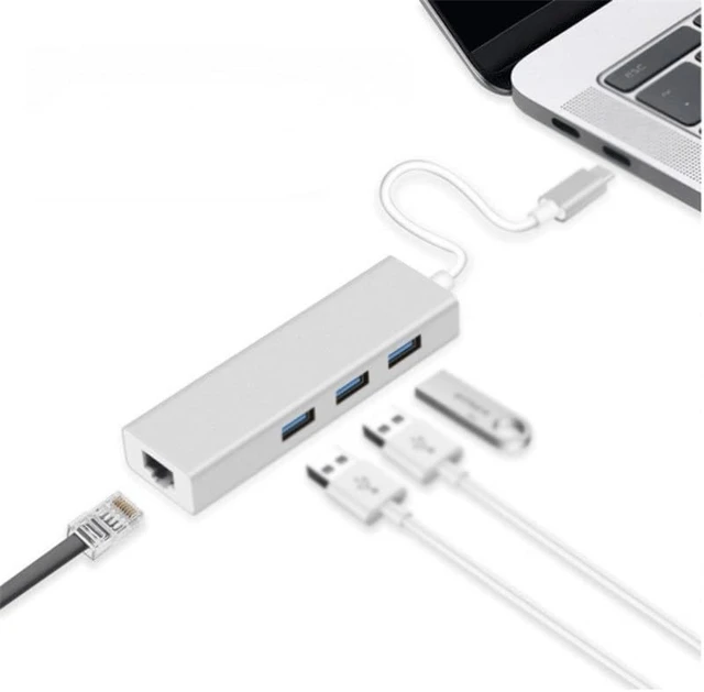 Alt view image 4 of 4 - 3 0 Expansion of Hub Drive Free Three Belt Network Port Splitter