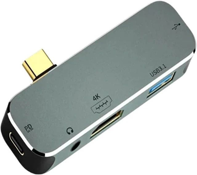 Alt view image 2 of 3 - Powered Ty/pe C to USB to 3.5MM Jack USBC PD