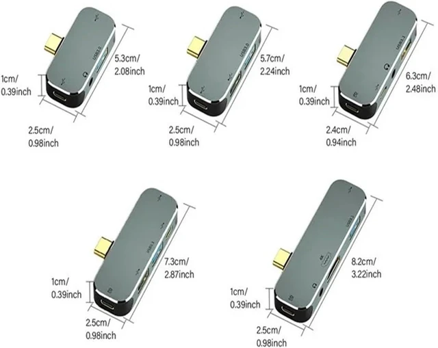 Alt view image 3 of 3 - Powered Ty/pe C to USB to 3.5MM Jack USBC PD