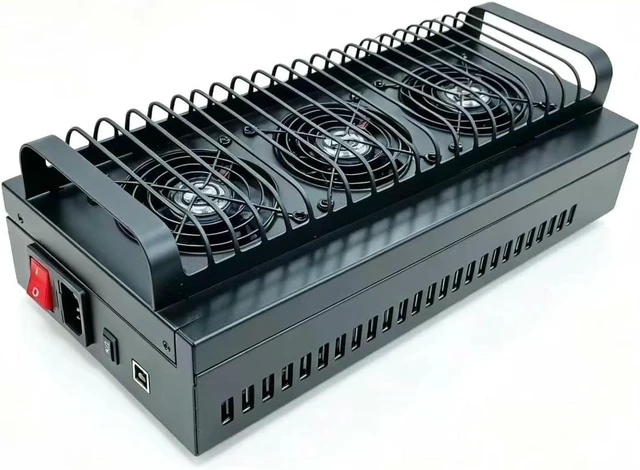 Alt view image 2 of 5 - Phone Farm Box Mobile Farm Server USB Hub Integrated Device Industrial 20 Port USB Hub Charging Station Phones Farming HUB USB2.0