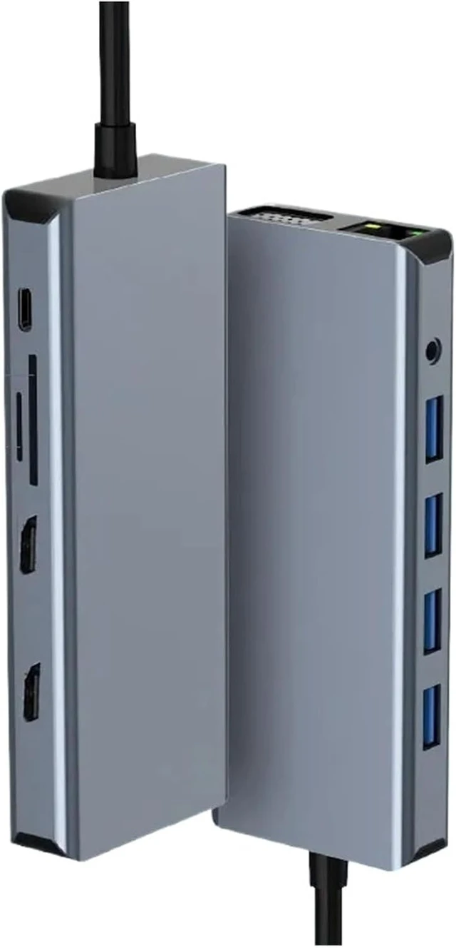 Alt view image 4 of 4 - 12-in-1 USB-C Hub RJ45 Ethernet, USB 3.0, SD TF
