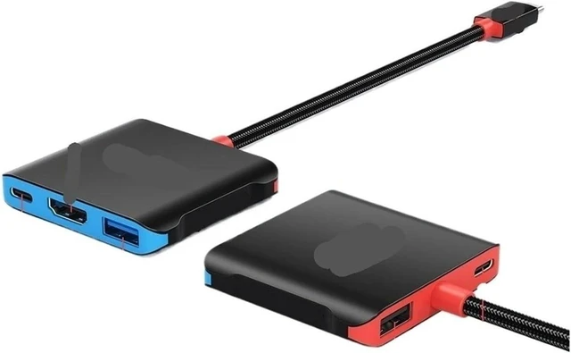 Alt view image 3 of 3 - 5 in 1 HUB Capture Card Transmission HDMI+USB A+ C Port Support Switch 2/1