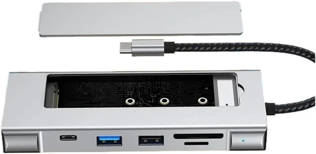 Alt view image 2 of 3 - 8-in-1 USB Hub with Disk Storage