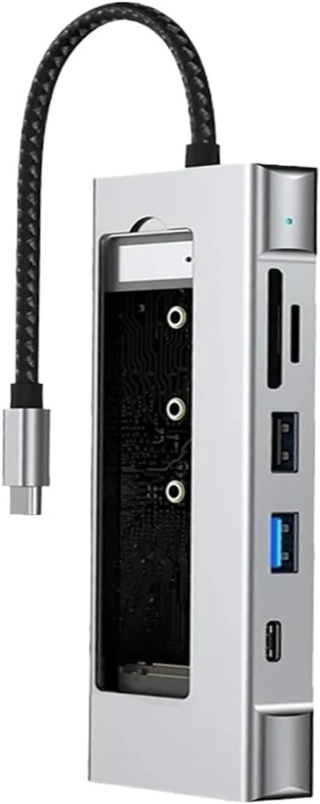 Alt view image 3 of 3 - 8-in-1 USB Hub with Disk Storage