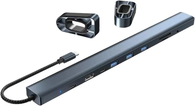 Alt view image 3 of 4 - 10-in-1 HUB Expandable Hub 3.0 Docking Station Desktop Stand with Ty