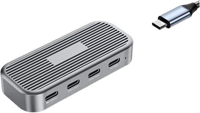 Alt view image 2 of 4 - USB C Hub 4K 60Hz Video Transfer PD 100W 10Gbps