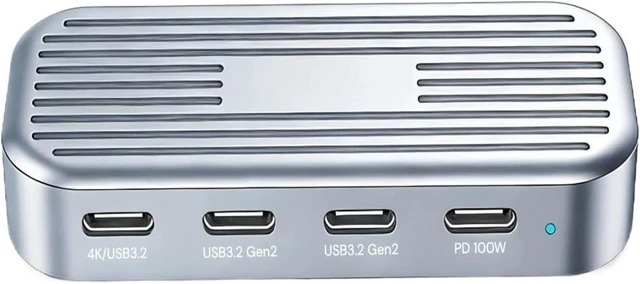 Alt view image 4 of 4 - USB C Hub 4K 60Hz Video Transfer PD 100W 10Gbps