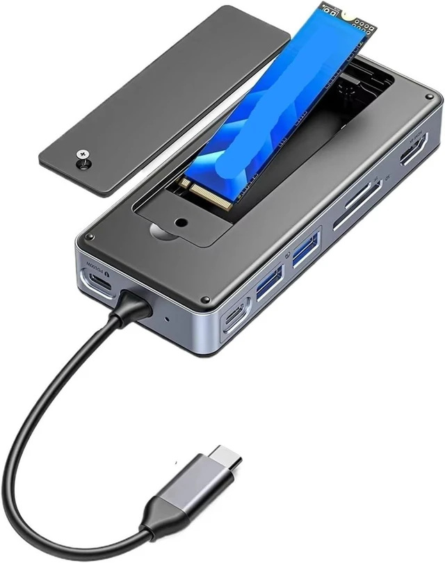 Alt view image 2 of 3 - USB C HUB with SSD Enclosure Docking Station