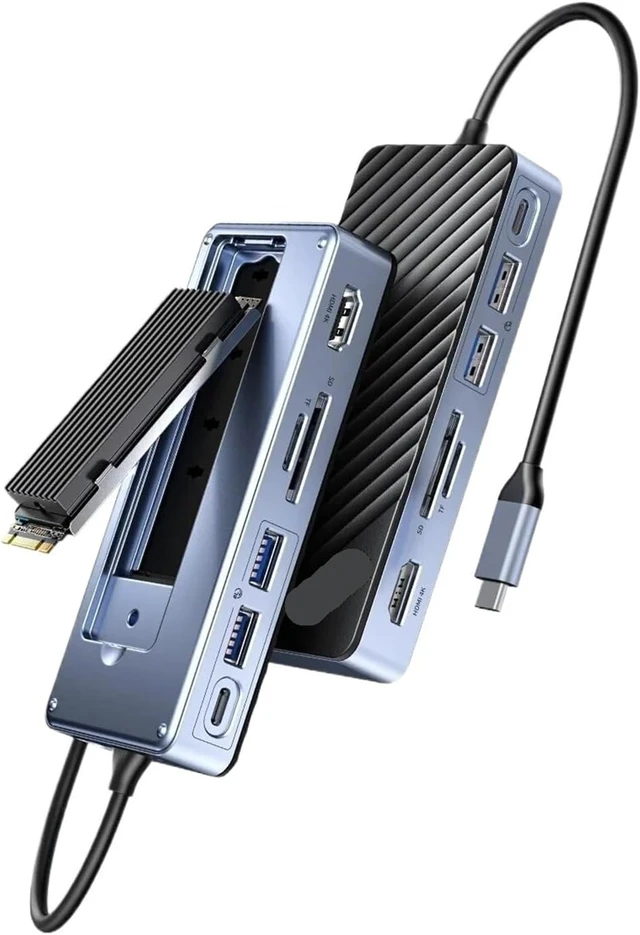 Main image of USB C HUB with SSD Enclosure Docking Station