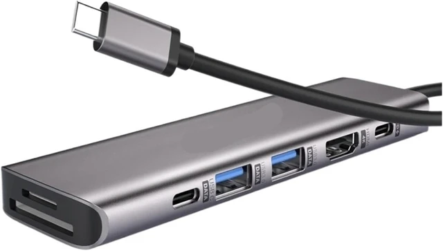 Alt view image 3 of 3 - 7-in-1 USB HUB Docking Station USB-C Hub HDMI 4K 60Hz