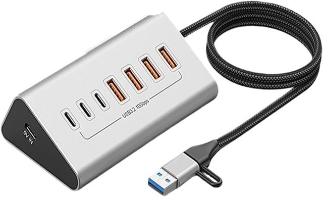 Alt view image 3 of 3 - 10Gbps 7 in 1 Docking Station USB 3.2 GEN HUB Data Transfer Adapter