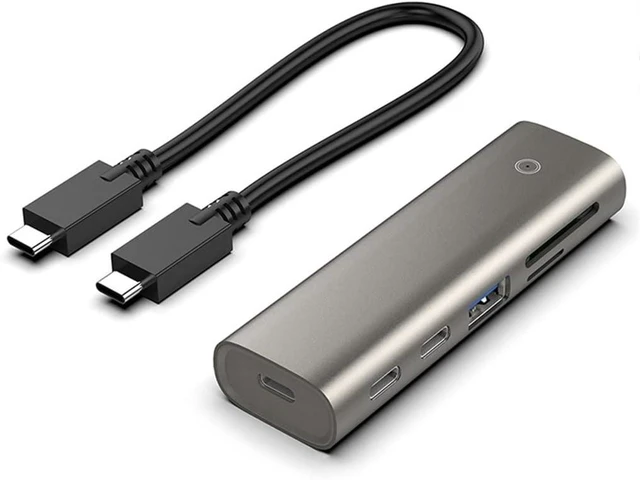 Main image of 1 Multi Splitter Adapter Type C Dock Station for TF Card.HC463 10Gbps 3. Gen2 Hub 6 in