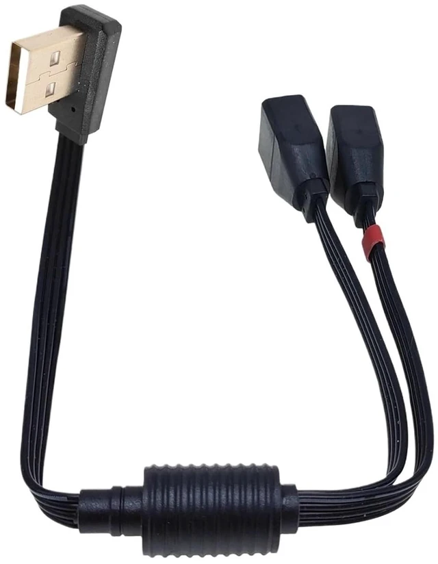 Alt view image 3 of 7 - USB 2.0 to 1 Male Female Dual Data hub, Power Adapter and Distributor, charg*/ing Cord, Extension Cable 60CM 40CM(60CM,ST)
