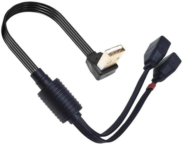 Alt view image 4 of 7 - USB 2.0 to 1 Male Female Dual Data hub, Power Adapter and Distributor, charg*/ing Cord, Extension Cable 60CM 40CM(60CM,ST)