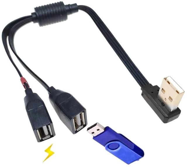 Alt view image 6 of 7 - USB 2.0 to 1 Male Female Dual Data hub, Power Adapter and Distributor, charg*/ing Cord, Extension Cable 60CM 40CM(60CM,ST)