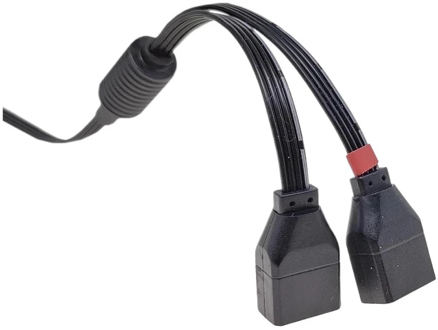 Alt view image 5 of 7 - USB 2.0 to 1 Male Female Dual Data hub, Power Adapter and Distributor, charg*/ing Cord, Extension Cable 60CM 40CM(60CM,ST)