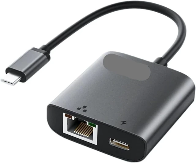 Alt view image 2 of 3 - TC35 2-in-1 USB HUB to RJ45 1000M Docking Station PD100W Fast