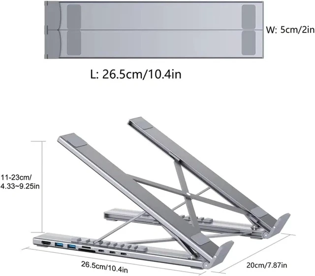 Alt view image 4 of 4 - 8-in-1 USB-C Stand with Docking Station