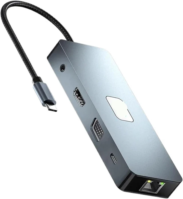 Alt view image 4 of 4 - USB-C Docking Station USB 3.2 Hub MST HDMI DP 4K@60Hz VGA Gigabit RJ45 PD