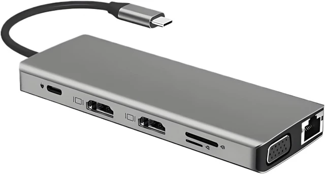 Alt view image 2 of 4 - USB C Hub Triple Display Dual Monitor Adapter