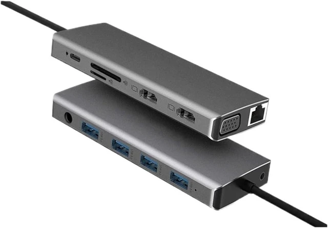 Alt view image 4 of 4 - USB C Hub Triple Display Dual Monitor Adapter