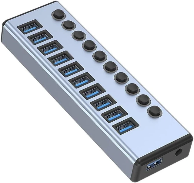 Main image of 10-Port USB3.0 Splitter Industrial HUB Multi-Interface High-Power