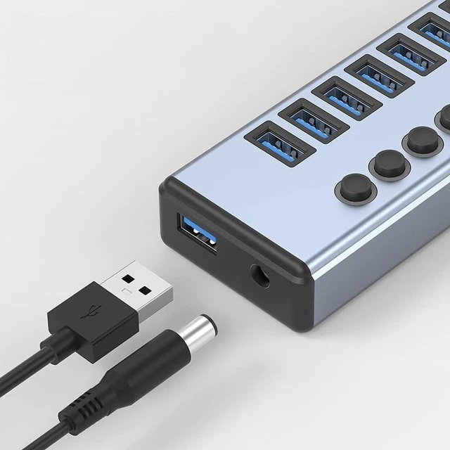 Alt view image 3 of 5 - 10-Port USB3.0 Splitter Industrial HUB Multi-Interface High-Power