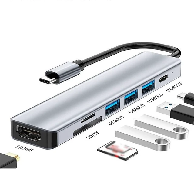 Alt view image 4 of 5 - Typec 7-in-1 Docking 3.0usbhub Multi-Interface Notebook Splitter