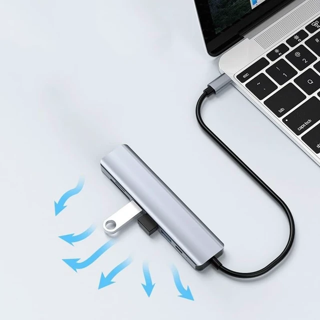 Alt view image 5 of 5 - Typec 7-in-1 Docking 3.0usbhub Multi-Interface Notebook Splitter