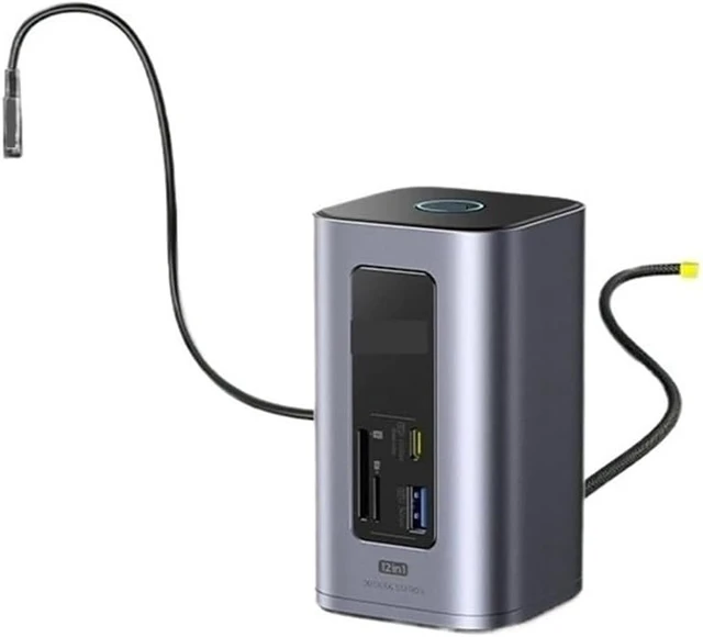 Alt view image 3 of 3 - 12-in-1 USB C HUB to HDMI 4K@60Hz Dual Display 3.2 Adapter