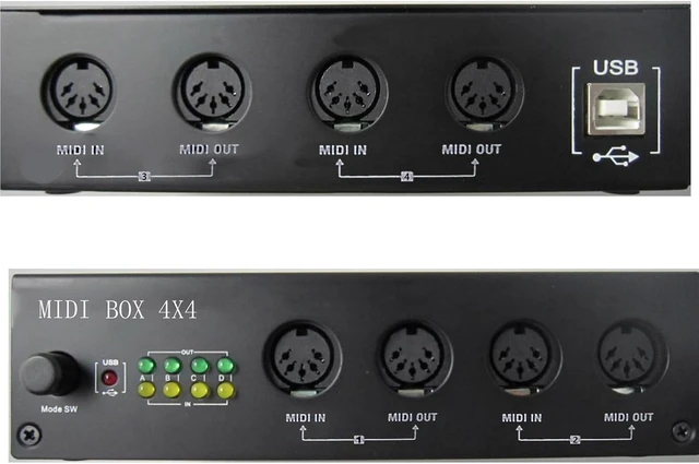 Alt view image 7 of 7 - Universals USB Hubs 4 in 4 Out Controller Plugs and Play Function Seamlessly Connection to Computers and Instrument Low Latency Adapters