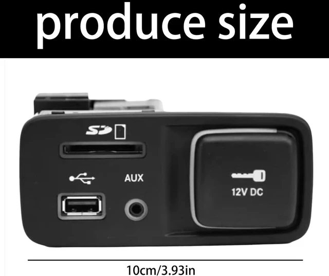 Alt view image 3 of 7 - Center Console Media Hub Module with USB Port, Card Slot, Input and 12V Access, 2014-2018 Fitment Replacement Pane