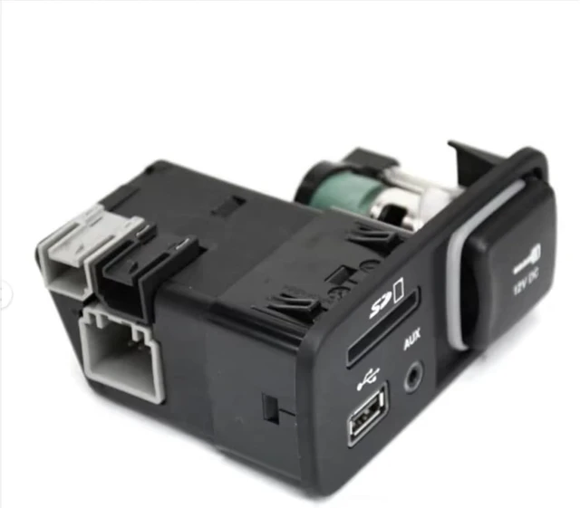 Alt view image 5 of 7 - Center Console Media Hub Module with USB Port, Card Slot, Input and 12V Access, 2014-2018 Fitment Replacement Pane
