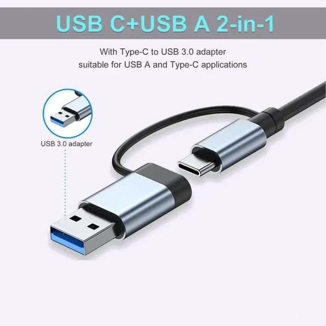Alt view image 3 of 3 - USB Hub Compatible with Pro Air PC Laptop Tablet with SD TF Card Reader and 3.5mm Aux Ports