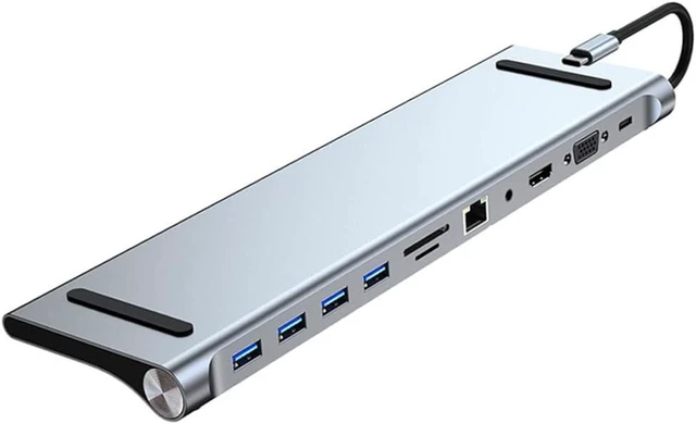 Main image of USB 3.0 Multi-Interface Hub Adapter 11-in-1 VGA Rj45 Reader