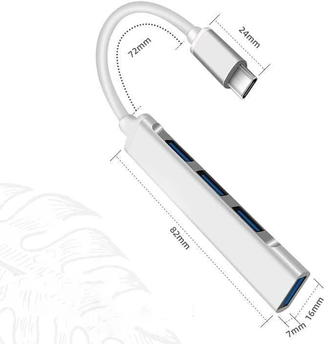 Alt view image 2 of 6 - Port Splitter Adapter Computer Accessories Notebook Desktop Mobile Phone
