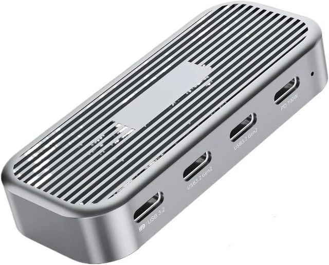 Main image of USB C Hub 4K 60Hz Video Transfer PD 100W 10Gbps Aluminium USB 3.2 Gen 2 Hub Laptop Docking Station Type C Adapter USB Splitter