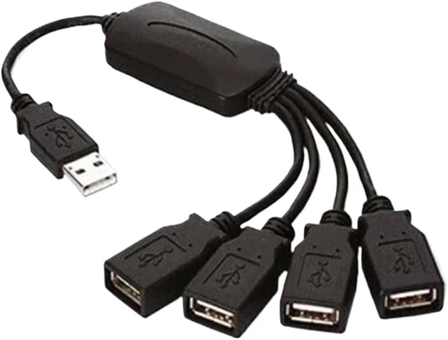 Main image of USB 2.0 Hub 1 in 4 Out Splitter Compatible with PC Computer